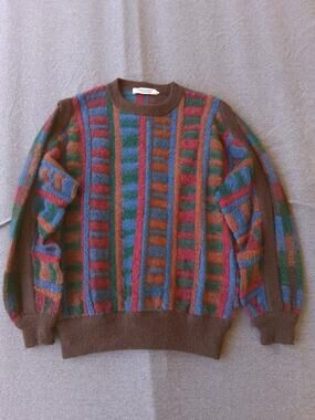 Vintage Missoni Uomo Italy Mohair Blend Multicolor Stripe Sweater W/...